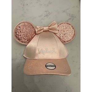 NWT Jerry Leigh Rose Gold Youth Minnie Mouse Hat